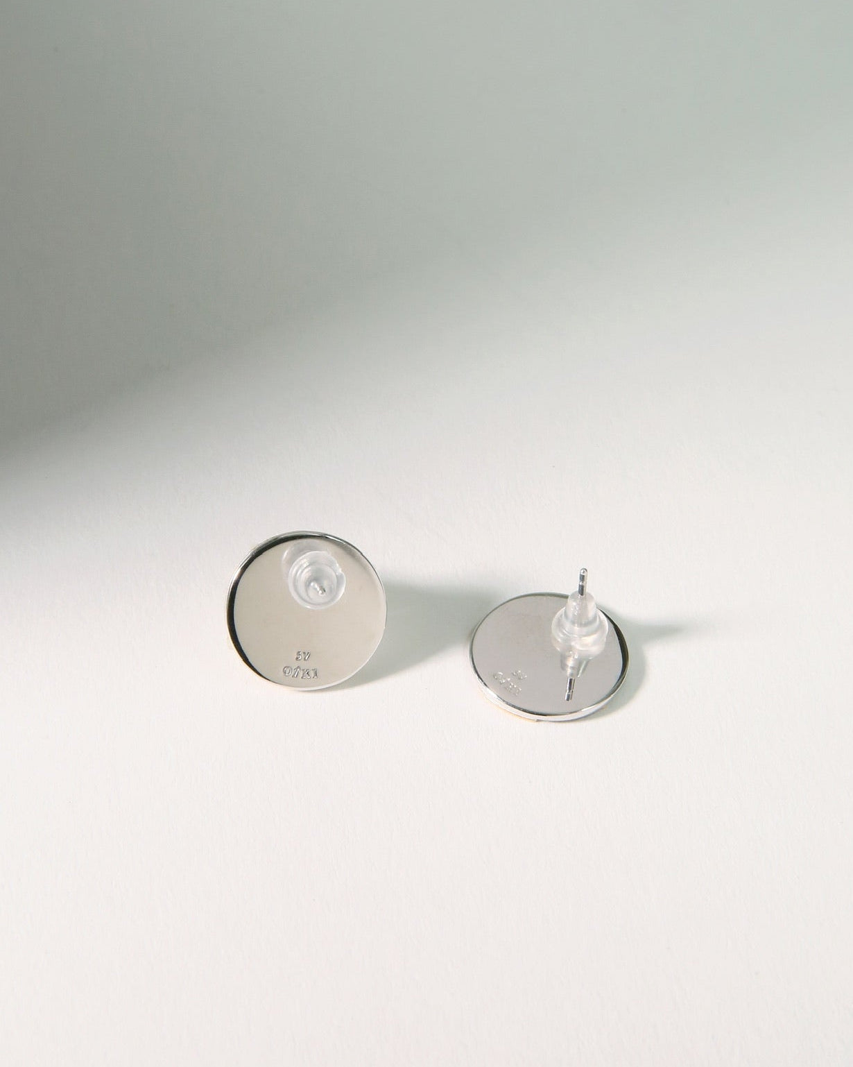 O-KI COIN PIERCED EARRINGS