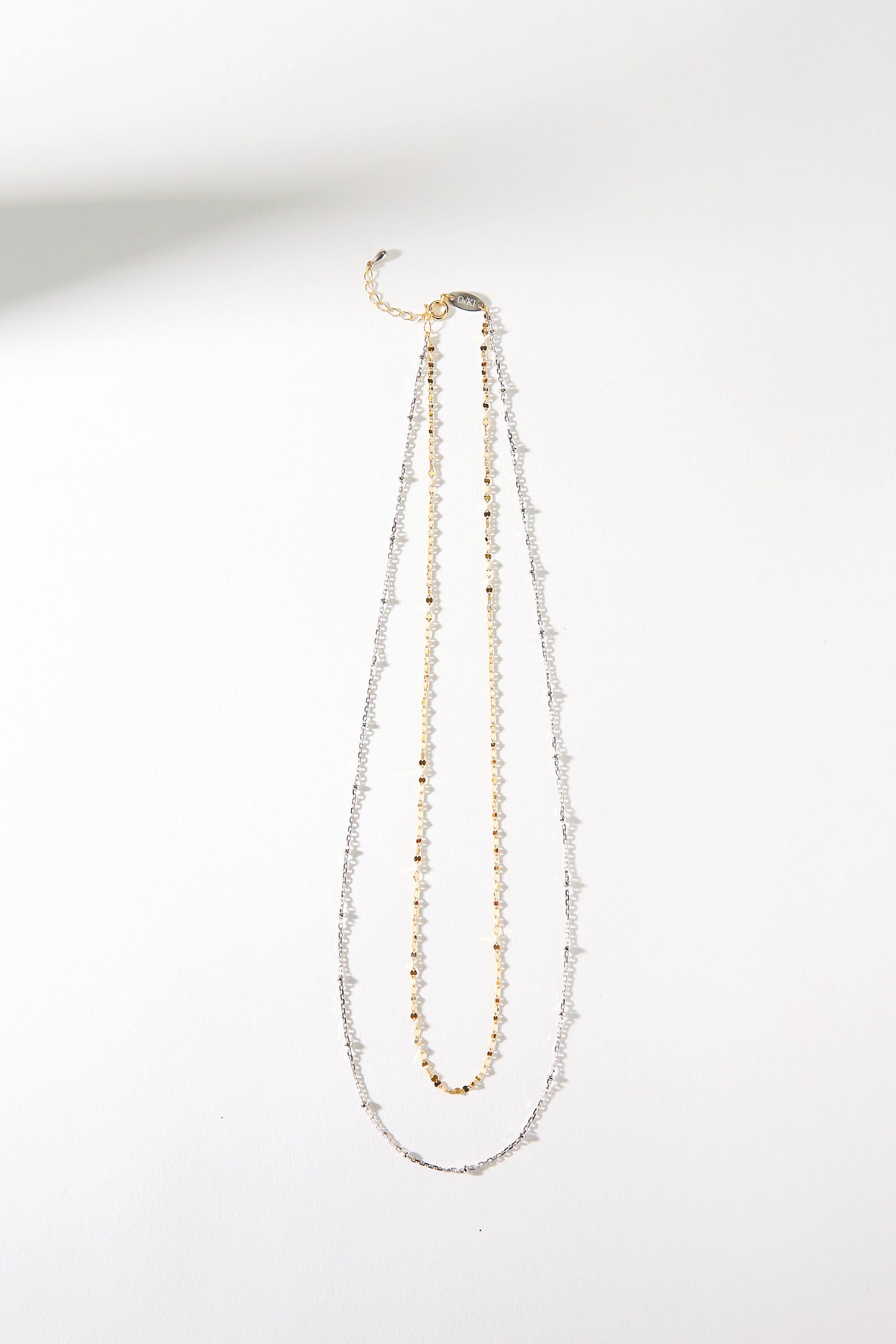 ECLAIR W NECKLACE [SILVER(MIX)]