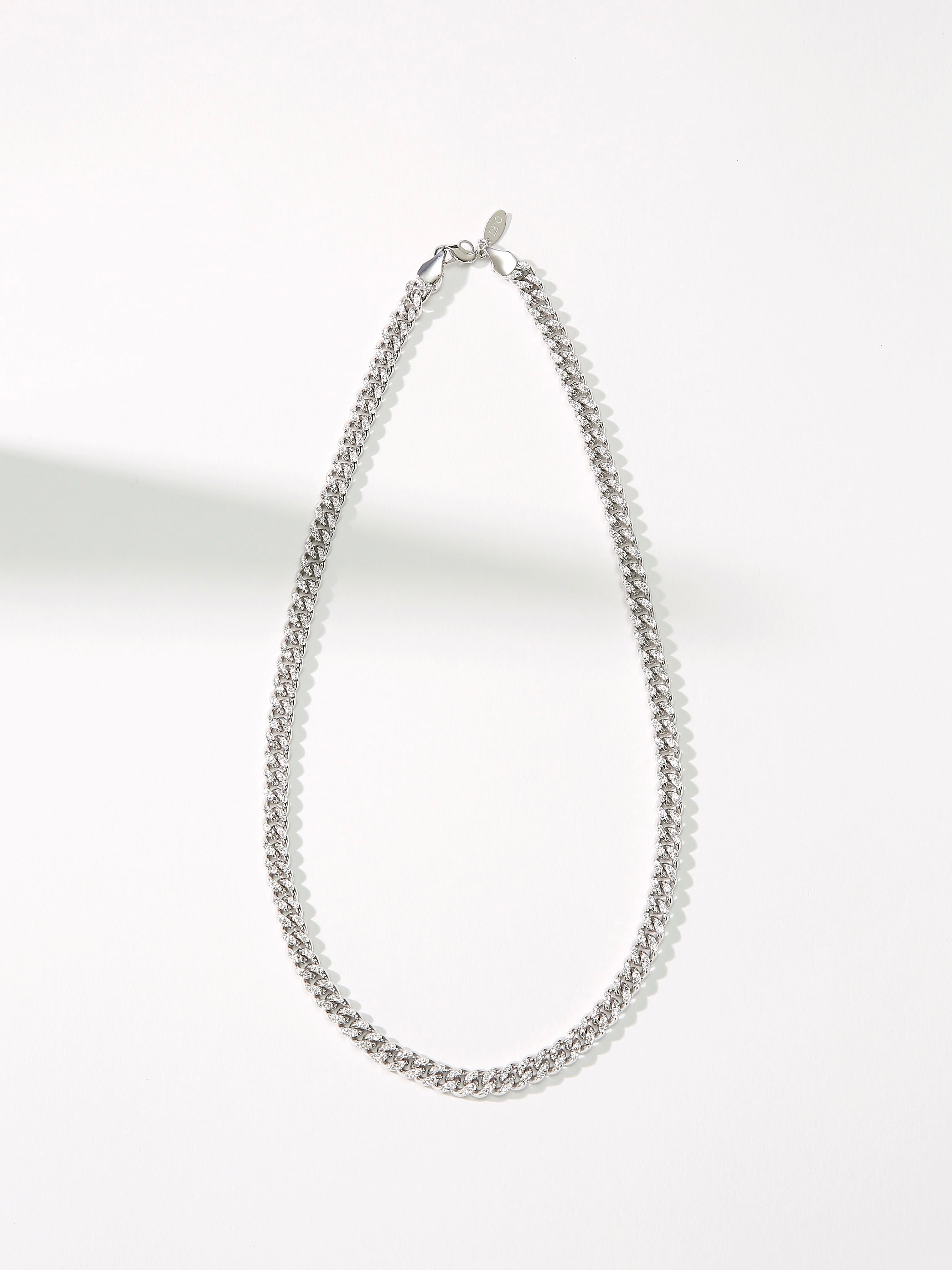 SPARKLING CAHIN NECKLACE [SILVER] – O→KI