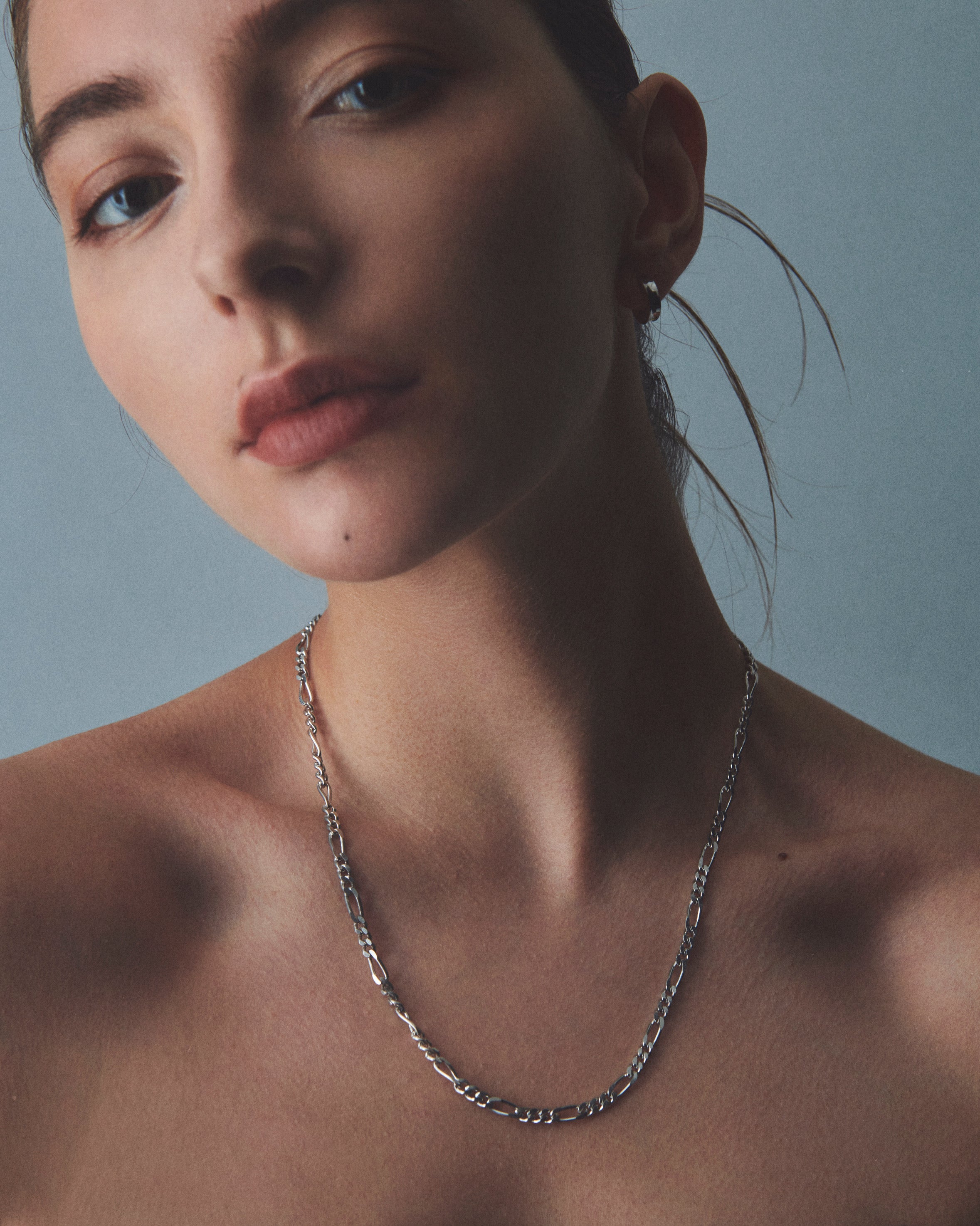 silver925 FIGARO NECKLACE/シルバー/ネックレス